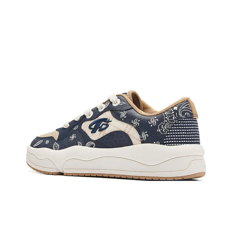 QIAODAN Anti Slip And Wear Resistant Breathable Low Top Skateboard Shoes Men's Nova Blue Raw Denim-1