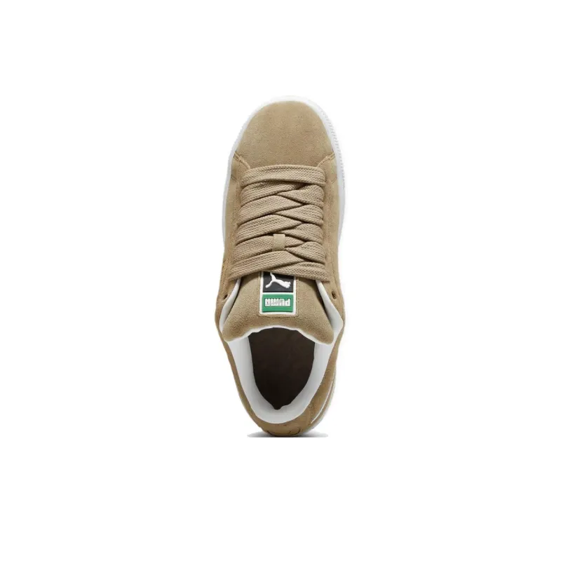 PUMA Suede XL Anti Slip Wear Resistant Low Top Skateboard Shoes Unisex Khaki White-3