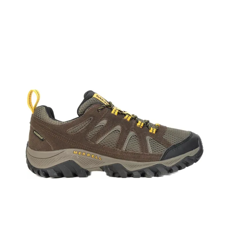MERRELL Oakcreek Low Top Outdoor Shoes Men's Brown Yellow-1