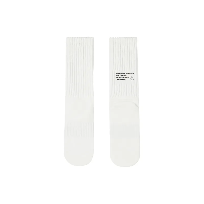 URBAN STANDARD Crew Socks Men's 1 Pack Ecru-0
