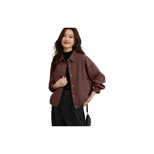 Mo Han Yi Mei Jackets Women's Coffee