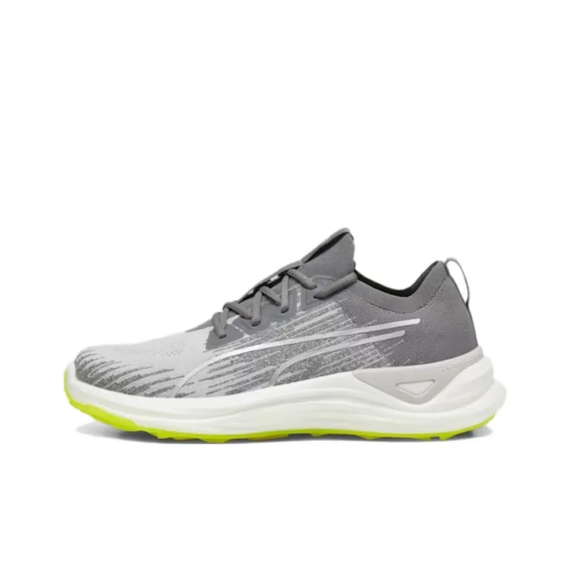 PUMA Electrocat Nitro Anti Slip Wear Resistant Low Top Golf Shoes Men's Gray Yellow-0