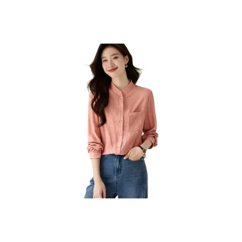 Mo Han Yi Mei Shirts Women's Cinnamon Pink