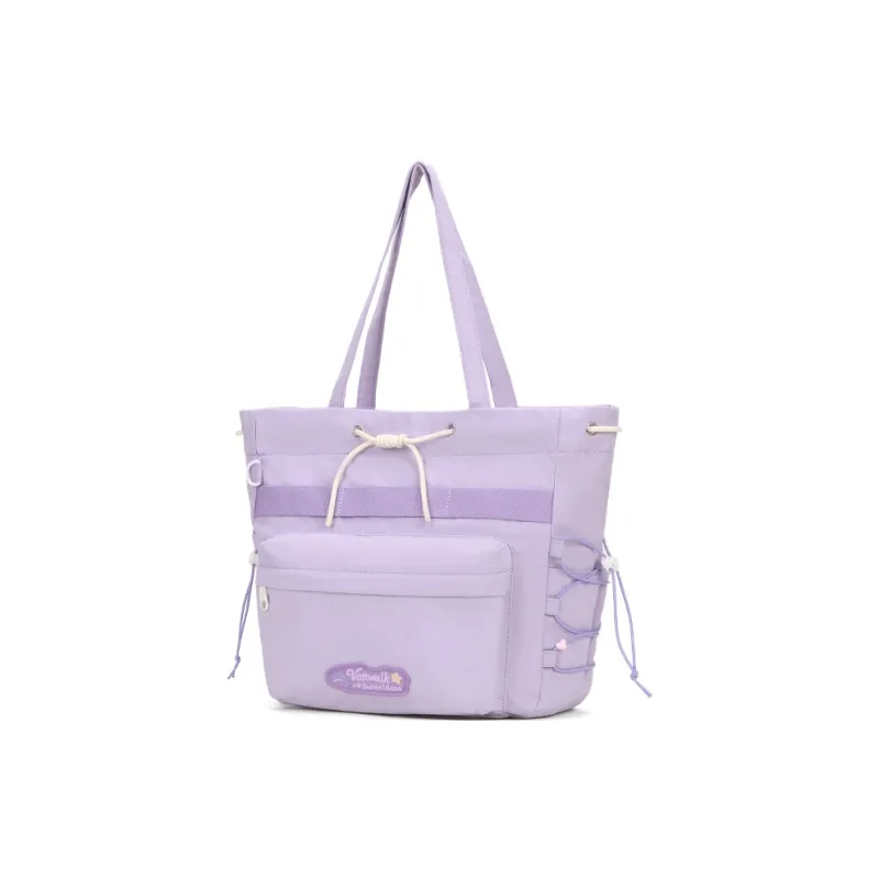 VANWALK Polyester Tote Bag, Shoulder Bag Women's Taro Purple/Mint Blue/Vanilla White-0