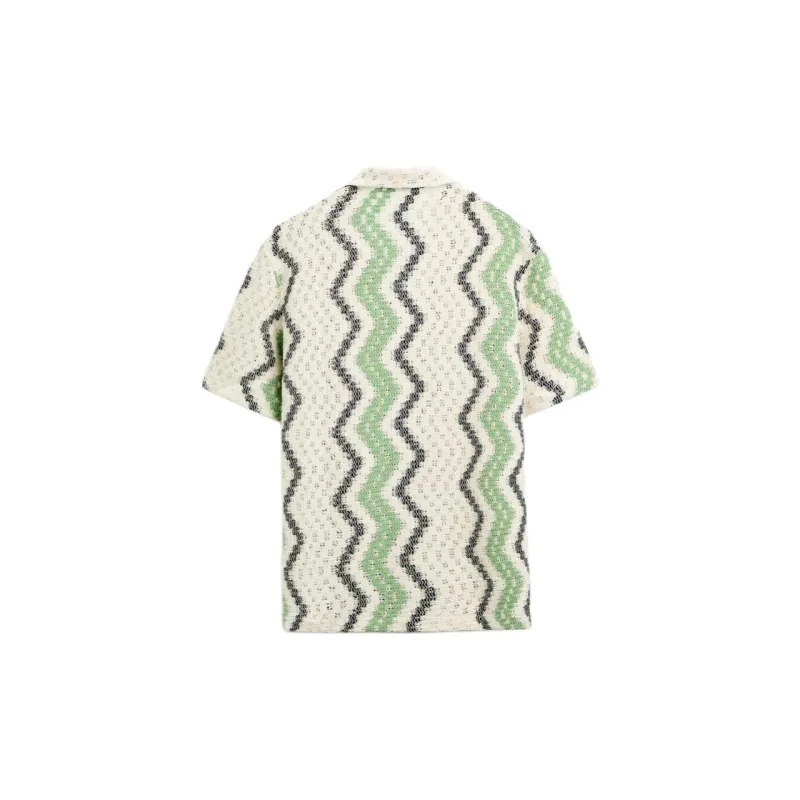 ZARA Shirts Men White/Green-1