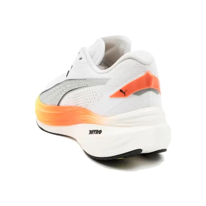 PUMA Deviate NITRO 3 Anti-Slip Wear-Resistant Low-Top Casual Running Shoes Men's White Yellow-3