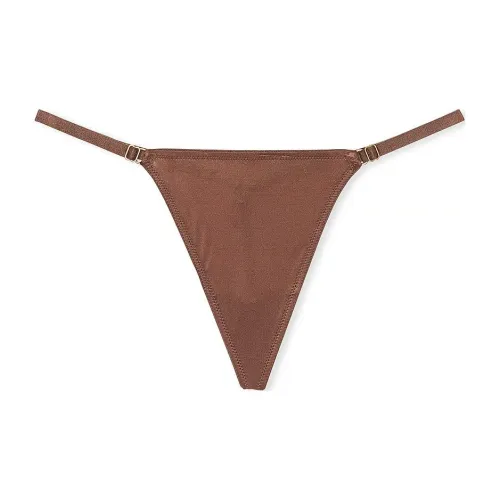Victoria's Secret Very Sexy V-Hardware Adjustable V-String Panty / Mousse Underpants Women's 1 Pack Brown