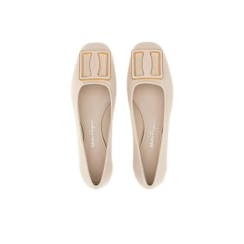 FERRAGAMO Flat Shoes Women's White-3