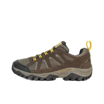 MERRELL Oakcreek Low-Top Outdoor Shoes Men's Brown Yellow