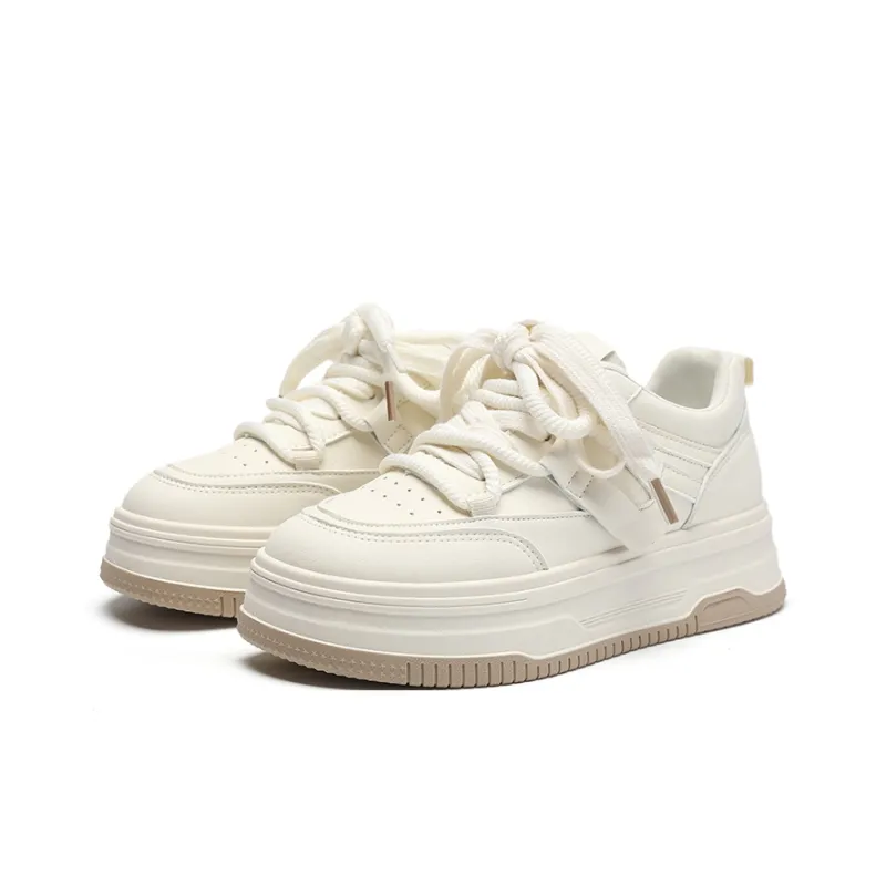 ZHR Wear resistant And Lightweight Low Top Skateboard Shoes Women's Beige-1
