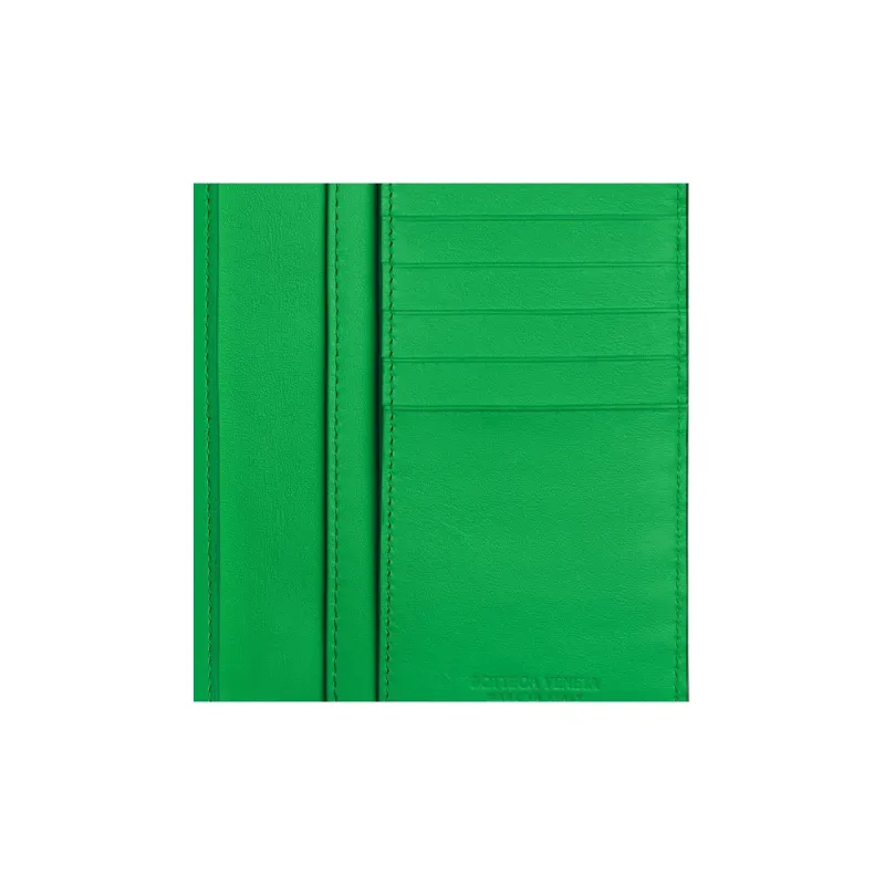 Bottega Veneta Leather Wallet Men's Black & Green-3