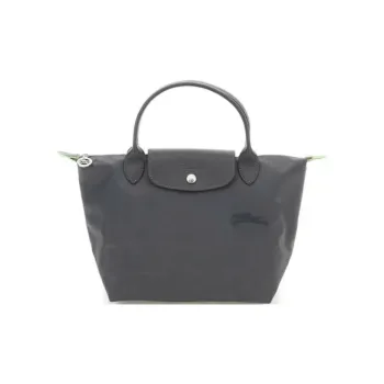 LONGCHAMP Le Pliage Green Recycled Nylon Handbag Small Size Women's Graphite Black