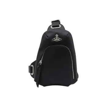 Vivienne Westwood Logo Plaque Zipped Shoulder Bag