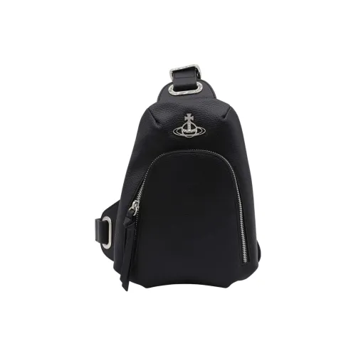 Vivienne Westwood Logo Plaque Zipped Shoulder Bag