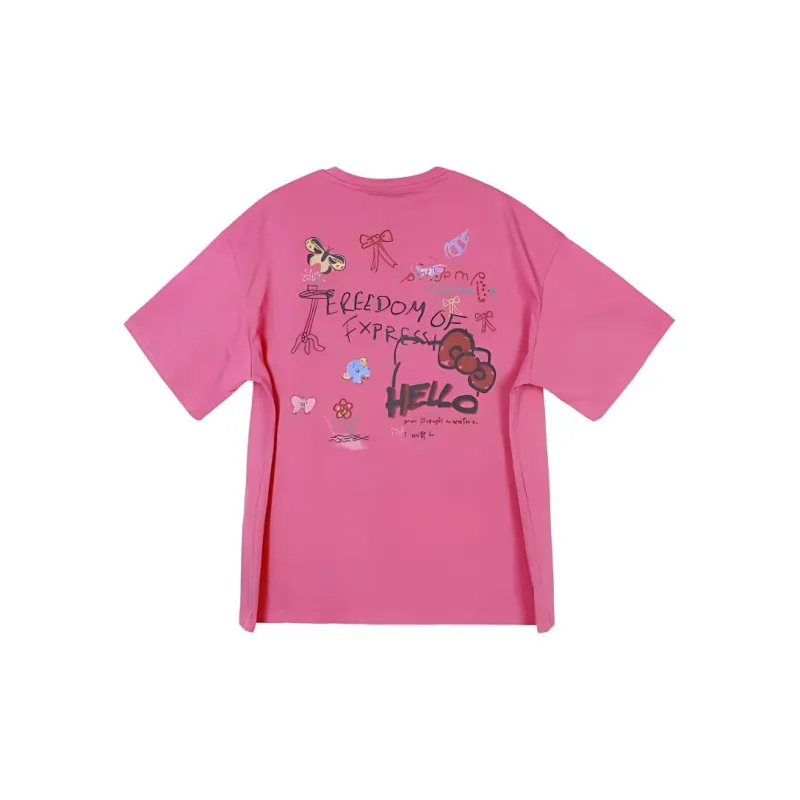 XINBANGBANG Regular T Shirt Women's Pink-1