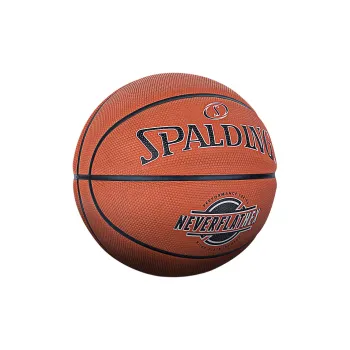 SPALDING NEVERFLAT Series Rubber Basketball Red Brown Size 7 Training Unisex