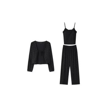 Tianmicat Pajama Set Women's Black