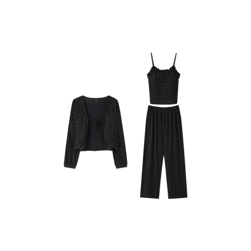 Tianmicat Pajama Set Women's Black