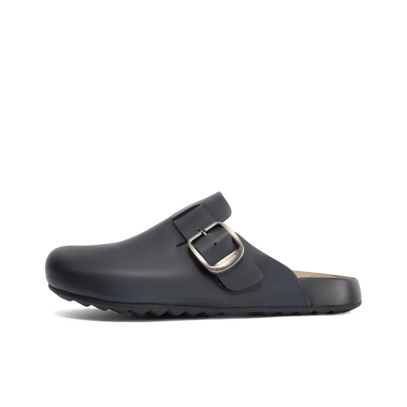 BELLE Rubber Sole Abrasion Resistant Slip Resistant Closed Toe Slippers Men's Black, Brown-0