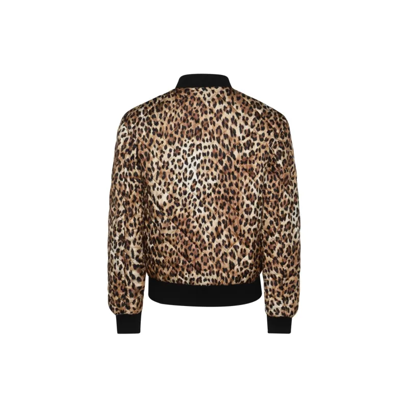 MOSCHINO Leopard Printed Zipped Jacket-1