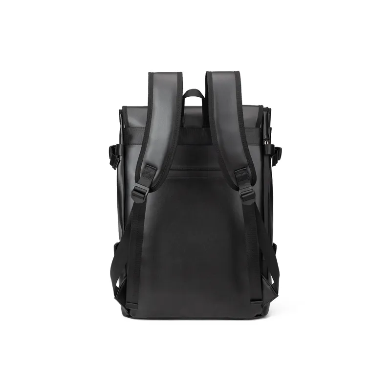 LOVERPUSS Polyurethane Backpack Regular Unisex Cool Black-4