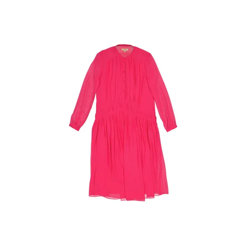 Burberry Long Sleeved Dress Women's Pink-1
