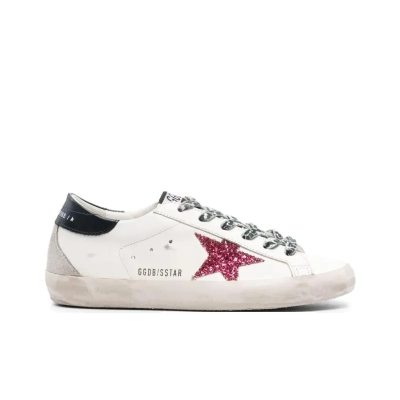 Golden Goose Super-Star White Pink Cheetah Women's-1
