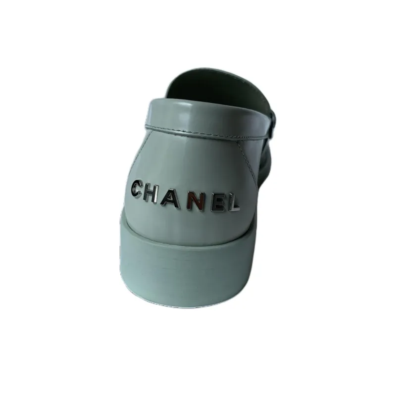 CHANEL Loafers Women's Light Green-4