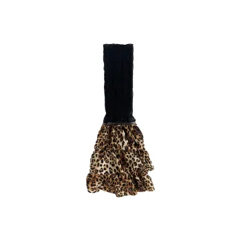 Evening Classroom Mid-Calf Socks Women's 1 Pack Leopard Print Black