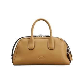 TOD'S Calfskin Shoulder Bag Crossbody Bag Handbag Women's Brown