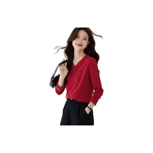 Mo Han Yi Mei T-Shirts Women's Maroon