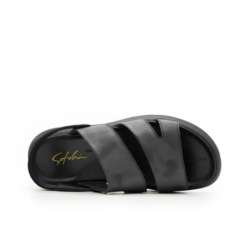 Satchi Beach Sandals Men's Black-3