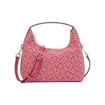 MICHAEL KORS Jacquard Fabric Crossbody One Shoulder Handbag Small Size Women's Light Berry Pink