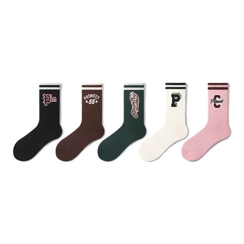 Primeet Mid Calf Socks Fall Unisex 5 Pack-40