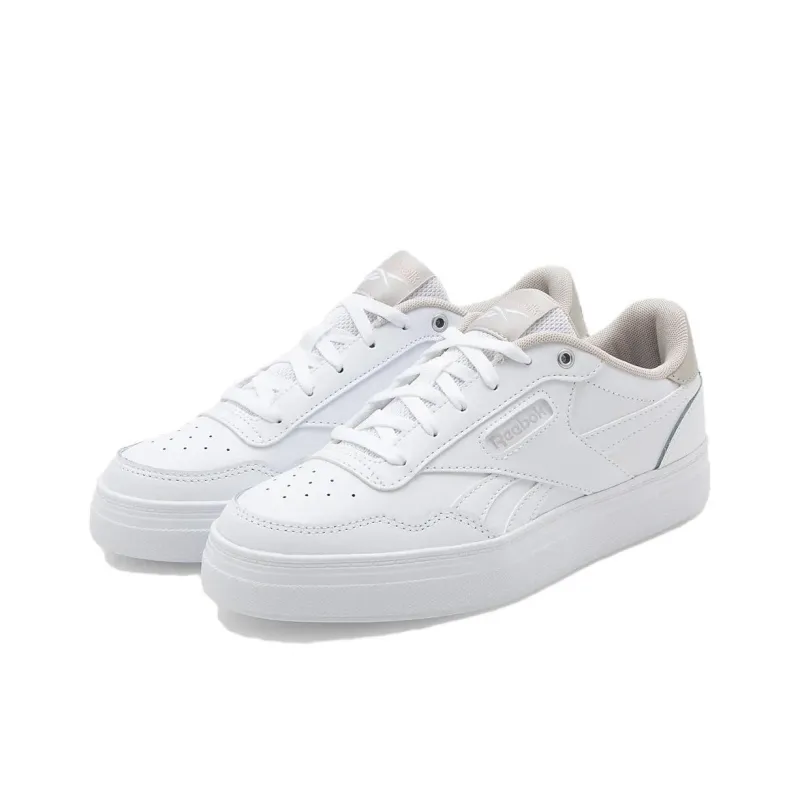 Reebok Court Advance Anti Slip Wear Resistant Low Top Skateboard Shoes Women's White-3