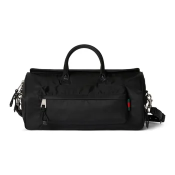GUCCI Nylon One Shoulder Crossbody Handbag, Travel Bag Medium Size Men's Black