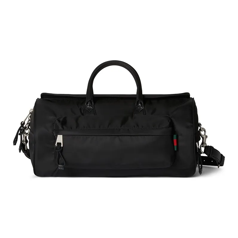 GUCCI Nylon One Shoulder Crossbody Handbag, Travel Bag Medium Size Men's Black-0
