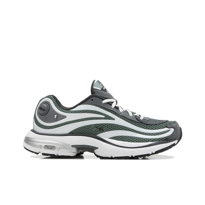 Reebok Anti Slip Wear Resistant Low Top Running Shoes Unisex Gray Green-1