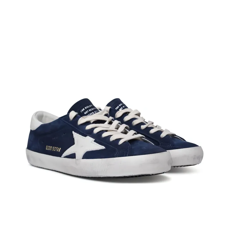 Golden Goose Super Star Navy Suede White-2