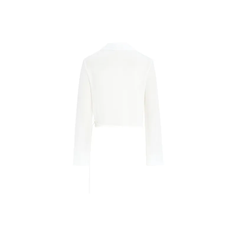 MO&CO Crop Tops Women's Raw White-1