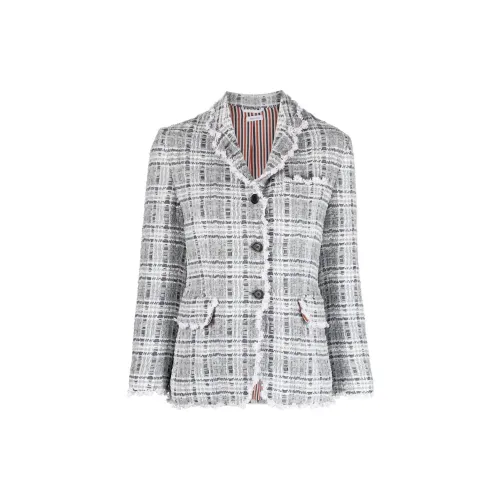 THOM BROWNE Crochet-trim Single-breasted Blazer