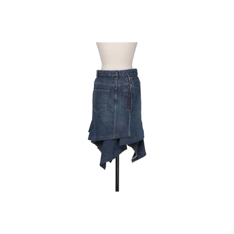 Sacai Denim Skirt 'Blue'-1