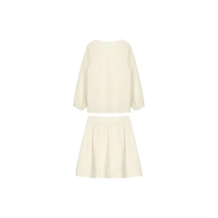Still Quiet Skirt Set Women's Beige-1