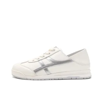 D FUSE SCANDINAVIA Skateboard Shoes Women's Low Top Beige/Silver