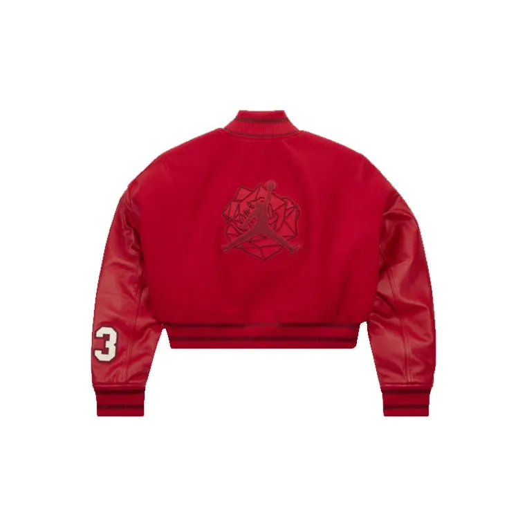 Jordan X Teyana Taylor Women's Varsity Jacket Gym Red/Sail/Team Red-1