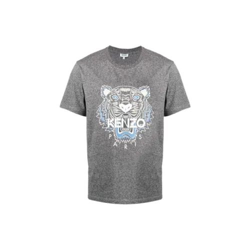 KENZO Classic Tiger Head T-Shirts Men Gray