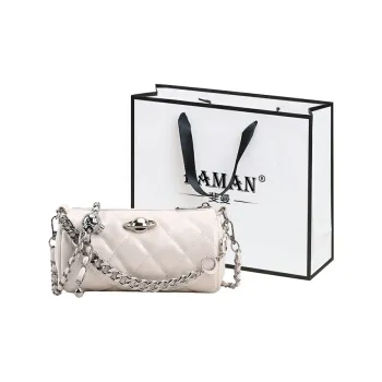 FAMAN PU Crossbody Bag Regular Women's White/Silver/Black