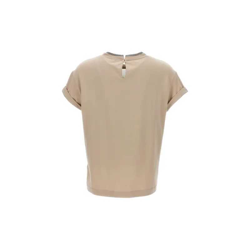 Brunello Cucinelli Chain Trim Crewneck T Shirt-1