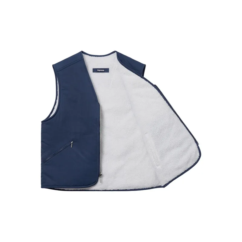 Supreme Nike Reversible Nylon Sherpa Vest-2