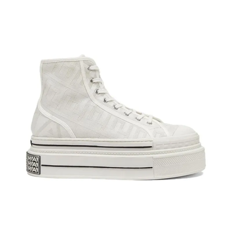 FENDI Domino Stylish Skateboarding Shoes Men's White-1